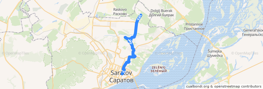 Mapa del recorrido Маршрутное такси № 1: Кирпичный завод — улица Радищева de la línea  en サラトフ管区.