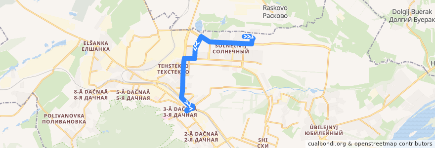 Mapa del recorrido Автобус № 74: микрорайон № 6 → площадь имени В. И. Ленина de la línea  en городской округ Саратов.
