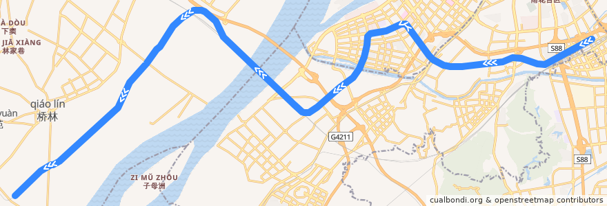 Mapa del recorrido 南京地铁S3号线 de la línea  en Nanchino.