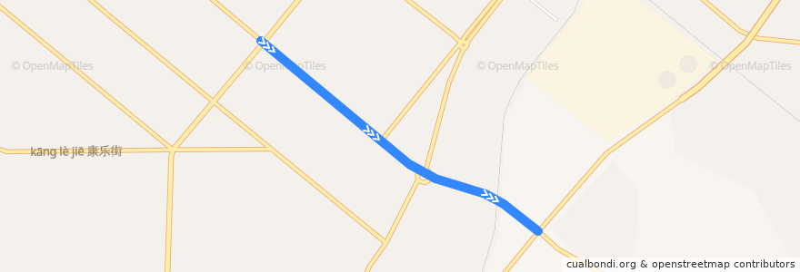 Mapa del recorrido 38线广源城到总院 de la línea  en 鸡冠区.