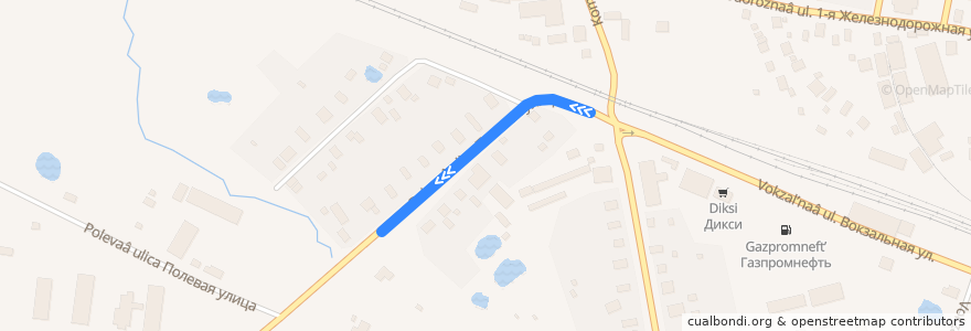 Mapa del recorrido Автобус № 28: Микрорайон => Автостанция Можайск de la línea  en Mozhaysky District.