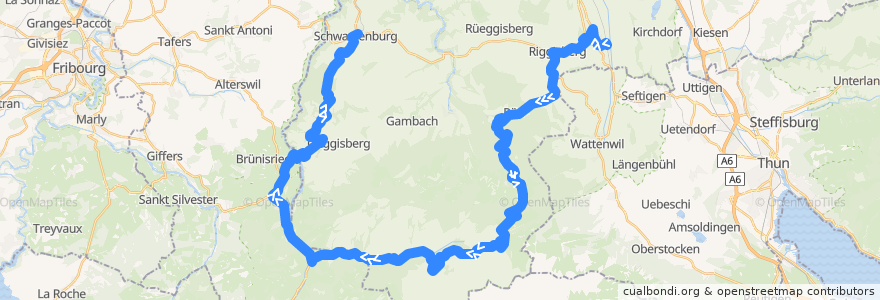 Mapa del recorrido Gurnigel-Linie de la línea  en Bern-Mittelland administrative district.