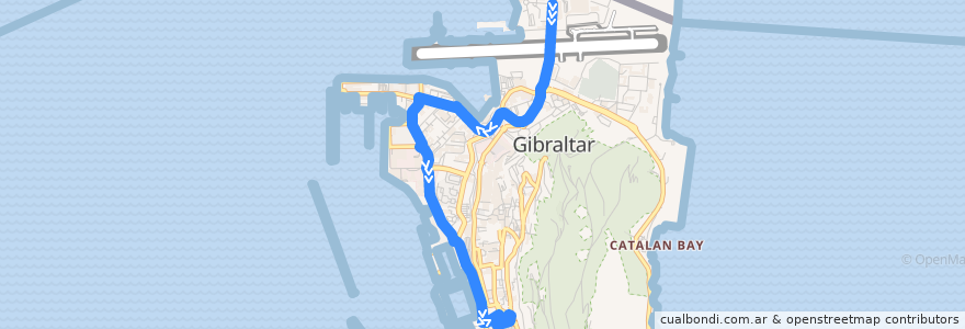 Mapa del recorrido Bus 10: Frontier → Boyd Street de la línea  en España.