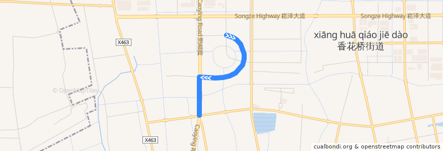 Mapa del recorrido 青浦16路 de la línea  en کینگپو.
