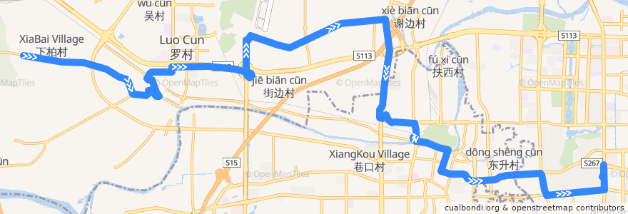 Mapa del recorrido 桂31路(罗村下柏-南海万科广场) de la línea  en Foshan.
