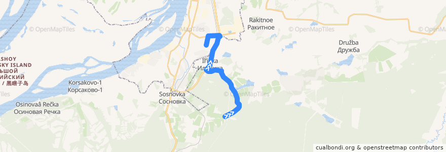 Mapa del recorrido Автобус 128: Садовая - Автопарк de la línea  en Хабаровский край.