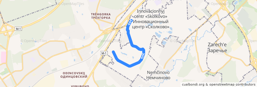 Mapa del recorrido Автобус Sk: платформа "Инновационный" - ОЦ de la línea  en Central Federal District.