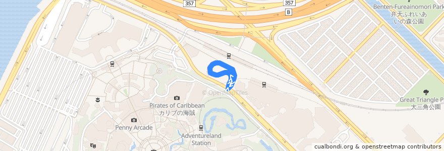 Mapa del recorrido 今川線 de la línea  en Urayasu.